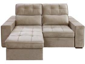 Sofá Retrátil Reclinável 3 Lugares Veludo Joly Barsa Gralha Azul