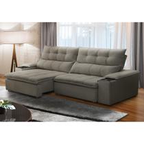 Sofá Retrátil Reclinável 4 Lugares 250cm com Porta Copos e Objetos Bulgária Sofá Retrátil Reclinável 4 Lugares 250cm com Porta Copos e Objetos Bulgária