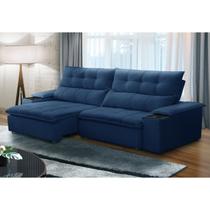 Sofá Retrátil Reclinável 4 Lugares 250cm com Porta Copos e Objetos Bulgária Sofá Retrátil Reclinável 4 Lugares 250cm com Porta Copos e Objetos Bulgária
