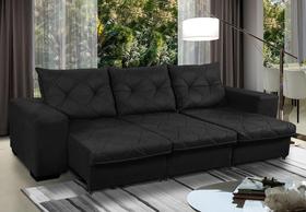 Sofá Retrátil Reclinável 4 Lugares Bali 2,30 Suede
