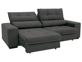 Sofá Retrátil Reclinável 4 Lugares Suede Brunello Linoforte