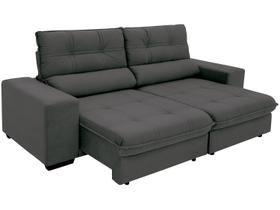 Sofá Retrátil Reclinável 4 Lugares Suede Brunello Linoforte