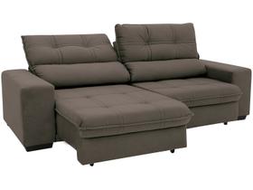 Sofá Retrátil Reclinável 4 Lugares Suede Brunello Linoforte