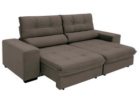 Sofá Retrátil Reclinável 4 Lugares Suede Brunello Linoforte Sofá Retrátil Reclinável 4 Lugares Suede Brunello Linoforte