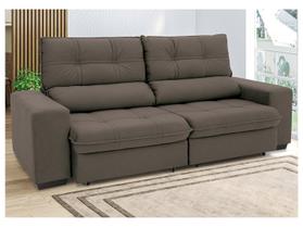 Sofá Retrátil Reclinável 4 Lugares Suede Brunello Linoforte
