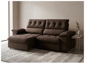 Sofá Retrátil Reclinável 4 Lugares Suede Hannover Sofá Retrátil Reclinável 4 Lugares Suede Hannover