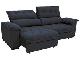 Sofá Retrátil Reclinável 4 Lugares Suede Hannover Sofá Retrátil Reclinável 4 Lugares Suede Hannover
