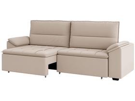 Sofá Retrátil Reclinável 5 Lugares Veludo Panamá Besthouse