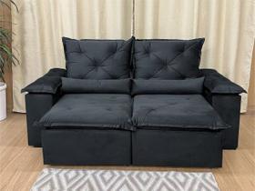 Sofá Retrátil Reclinável Athenas 2m Preto