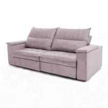 Sofá Retrátil Reclinável Casal 2 Lugares 2,70m California Veludo - Loja Sheep