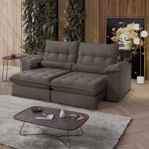 Sofá Retrátil Reclinável Chicago 210 Cm Veludo