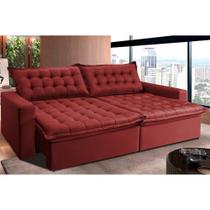 Sofá Retrátil Reclinável e Cama 2,15m Cama inBox Flex Suede Velusoft Vermelho Sofá Retrátil Reclinável e Cama 2,15m Cama inBox Flex Suede Velusoft Vermelho