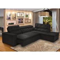 Sofá Retrátil Reclinável e Chaise 5 Lugares 280cm Super Confortável Sttilo Mega Sul Sofá Retrátil Reclinável e Chaise 5 Lugares 280cm Super Confortável Sttilo Mega Sul