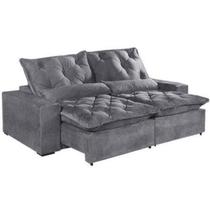 Sofá Retrátil Reclinável Elegance 4 lugares 2,30 Cinza Sofá Retrátil Reclinável Elegance 4 lugares 2,30 Cinza