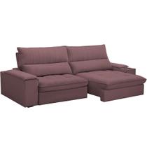 Sofá Retrátil Reclinável Living 280cm Nápoles F04 Veludo Lilás Sofá Retrátil Reclinável Living 280cm Nápoles F04 Veludo Lilás
