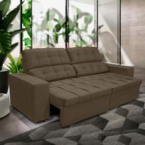 Sofá Retrátil Reclinável Molas 250cm Veludo Barcelona