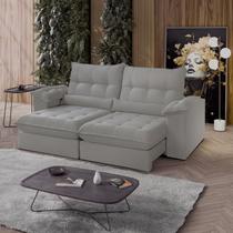 Sofá Retrátil Reclinável Molas Ensacadas Chicago 270 Cm