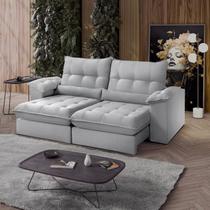 Sofá Retrátil Reclinável Molas Ensacadas Chicago 270 Cm