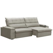 Sofá Retrátil Reclinável Para Sala 3 Lugares 250cm Niels F04 Veludo Bege - Lyam Decor Sofá Retrátil Reclinável Para Sala 3 Lugares 250cm Niels F04 Veludo Bege - Lyam Decor