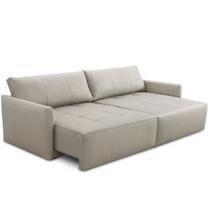 Sofá Retrátil Reclinável Para Sala 4 Lugares 262cm Merano L06 Couro Fendi - Lyam Decor