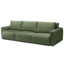 Sofá Retrátil Reclinável Para Sala 4 Lugares 300cm Egeu F04 Linho Verde - Lyam Decor