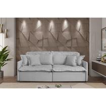 Sofá Retrátil Reclinável para Sala de Estar 220cm Bardot Cinza Sofá Retrátil Reclinável para Sala de Estar 220cm Bardot Cinza