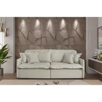 Sofá Retrátil Reclinável para Sala de Estar 220cm Bardot com Usb Bege Sofá Retrátil Reclinável para Sala de Estar 220cm Bardot com Usb Bege