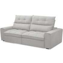 Sofá Retrátil Reclinável Para Sala de Estar Living 210cm Dimas F04 Bouclê Cinza - Lyam Decor Sofá Retrátil Reclinável Para Sala de Estar Living 210cm Dimas F04 Bouclê Cinza - Lyam Decor