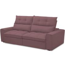 Sofá Retrátil Reclinável Para Sala De Estar Living 210cm Dimas F04 Veludo Lilás Sofá Retrátil Reclinável Para Sala De Estar Living 210cm Dimas F04 Veludo Lilás
