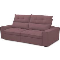 Sofá Retrátil Reclinável Para Sala de Estar Living 210cm Dimas F04 Veludo Lilás - Lyam Decor Sofá Retrátil Reclinável Para Sala de Estar Living 210cm Dimas F04 Veludo Lilás - Lyam Decor
