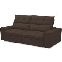 Sofá Retrátil Reclinável Para Sala de Estar Living 210cm Dimas F04 Veludo Marrom - Lyam Decor Sofá Retrátil Reclinável Para Sala de Estar Living 210cm Dimas F04 Veludo Marrom - Lyam Decor