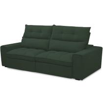Sofá Retrátil Reclinável Para Sala De Estar Living 210cm Dimas F04 Veludo Verde Sofá Retrátil Reclinável Para Sala De Estar Living 210cm Dimas F04 Veludo Verde