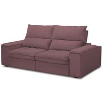 Sofá Retrátil Reclinável Para Sala De Estar Living 210cm Nápoles F04 Veludo Lilás - Lyam Decor Sofá Retrátil Reclinável Para Sala De Estar Living 210cm Nápoles F04 Veludo Lilás - Lyam Decor