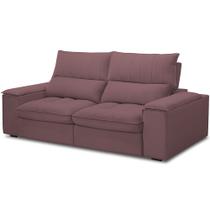 Sofá Retrátil Reclinável Para Sala de Estar Living 210cm Nápoles F04 Veludo Lilás - Lyam Decor Sofá Retrátil Reclinável Para Sala de Estar Living 210cm Nápoles F04 Veludo Lilás - Lyam Decor