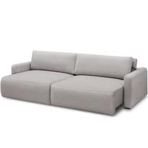 Sofá Retrátil Reclinável Para Sala de Estar Living 210cm Sevilha F04 Veludo Cinza - Lyam Decor
