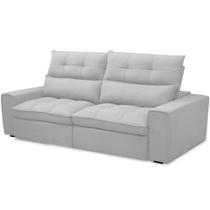 Sofá Retrátil Reclinável Para Sala De Estar Living 230cm Dimas F04 Bouclê Cinza Sofá Retrátil Reclinável Para Sala De Estar Living 230cm Dimas F04 Bouclê Cinza