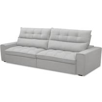 Sofá Retrátil Reclinável Para Sala de Estar Living 250cm Dimas F04 Bouclê Cinza - Lyam Decor Sofá Retrátil Reclinável Para Sala de Estar Living 250cm Dimas F04 Bouclê Cinza - Lyam Decor