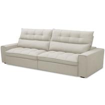 Sofá Retrátil Reclinável Para Sala de Estar Living 250cm Dimas F04 Veludo Bege - Lyam Decor Sofá Retrátil Reclinável Para Sala de Estar Living 250cm Dimas F04 Veludo Bege - Lyam Decor