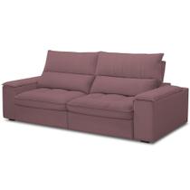Sofá Retrátil Reclinável Para Sala De Estar Living 250cm Nápoles F04 Veludo Lilás - Lyam Decor Sofá Retrátil Reclinável Para Sala De Estar Living 250cm Nápoles F04 Veludo Lilás - Lyam Decor