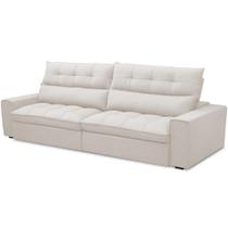 Sofá Retrátil Reclinável Para Sala de Estar Living 290cm Dimas F04 Bouclê Cru - Lyam Decor Sofá Retrátil Reclinável Para Sala de Estar Living 290cm Dimas F04 Bouclê Cru - Lyam Decor