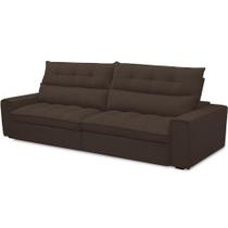Sofá Retrátil Reclinável Para Sala de Estar Living 290cm Dimas F04 Veludo Marrom - Lyam Decor Sofá Retrátil Reclinável Para Sala de Estar Living 290cm Dimas F04 Veludo Marrom - Lyam Decor