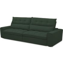 Sofá Retrátil Reclinável Para Sala de Estar Living 290cm Dimas F04 Veludo Verde - Lyam Decor Sofá Retrátil Reclinável Para Sala de Estar Living 290cm Dimas F04 Veludo Verde - Lyam Decor