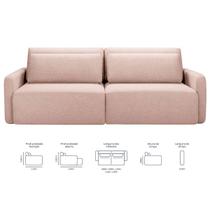 Sofá Retrátil Reclinável Toledo 2.70 mt 5 lugares