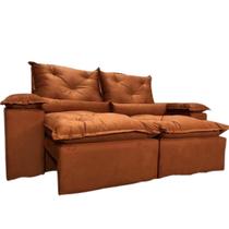 Sofa Retratil Reclinavel Veludo 2,30m Design Elegante Athena