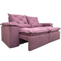 Sofá Retrátil Reclinável Veludo 2,30m Design Elegante Athenas Premium