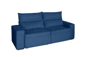Sofa Retratil Reclinável Viena Azul 2,00m 3 Lugares REC ESTOFADOS