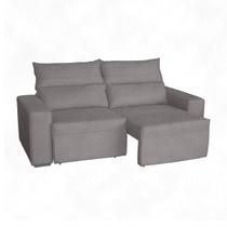 Sofa Retrátil Reclinável Viena Cinza Trovão - Meu Estofado Sofa Retrátil Reclinável Viena Cinza Trovão - Meu Estofado