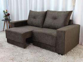 Sofa Retratil Rio de Janeiro 190cm Marrom - Kasa