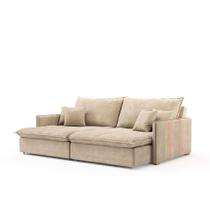 Sofá Retrátil Sem Caixa 3 lugares Solomons Velosuede Bege