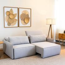 Sofá Retrátril 3 Lugares Linho Capri